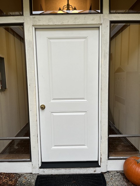Exterior door to a commercial building