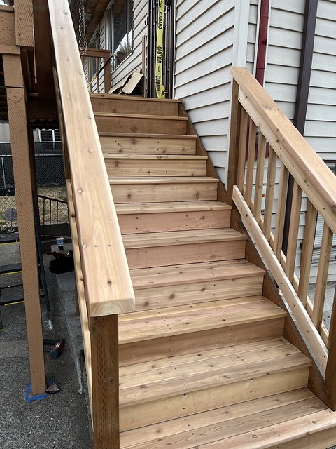 New stairs made out of wood