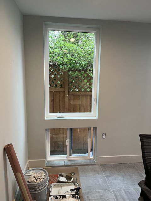 Interior window with doggy window underneath