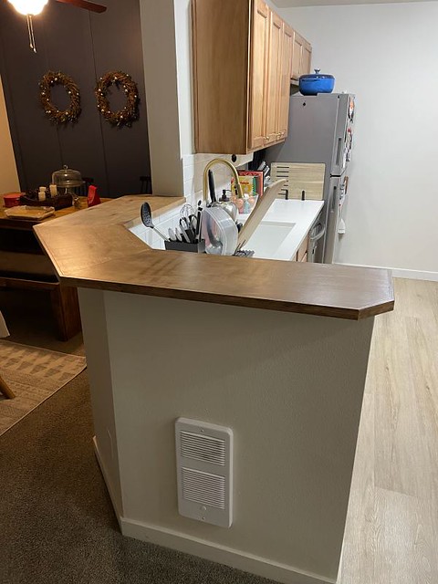 Custom stained and finished bar top