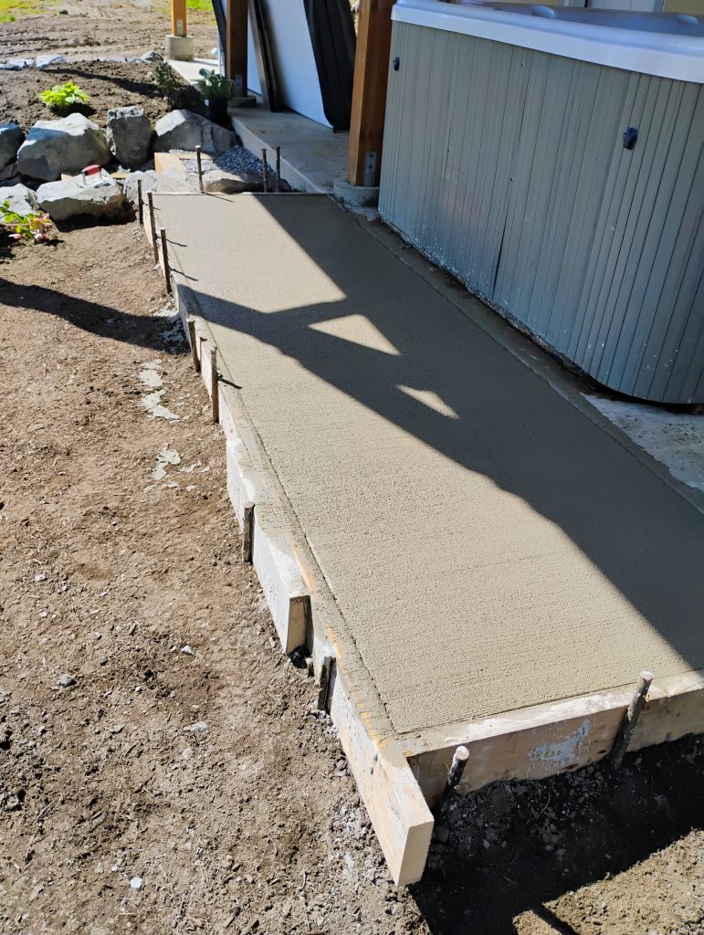 Small concrete slab