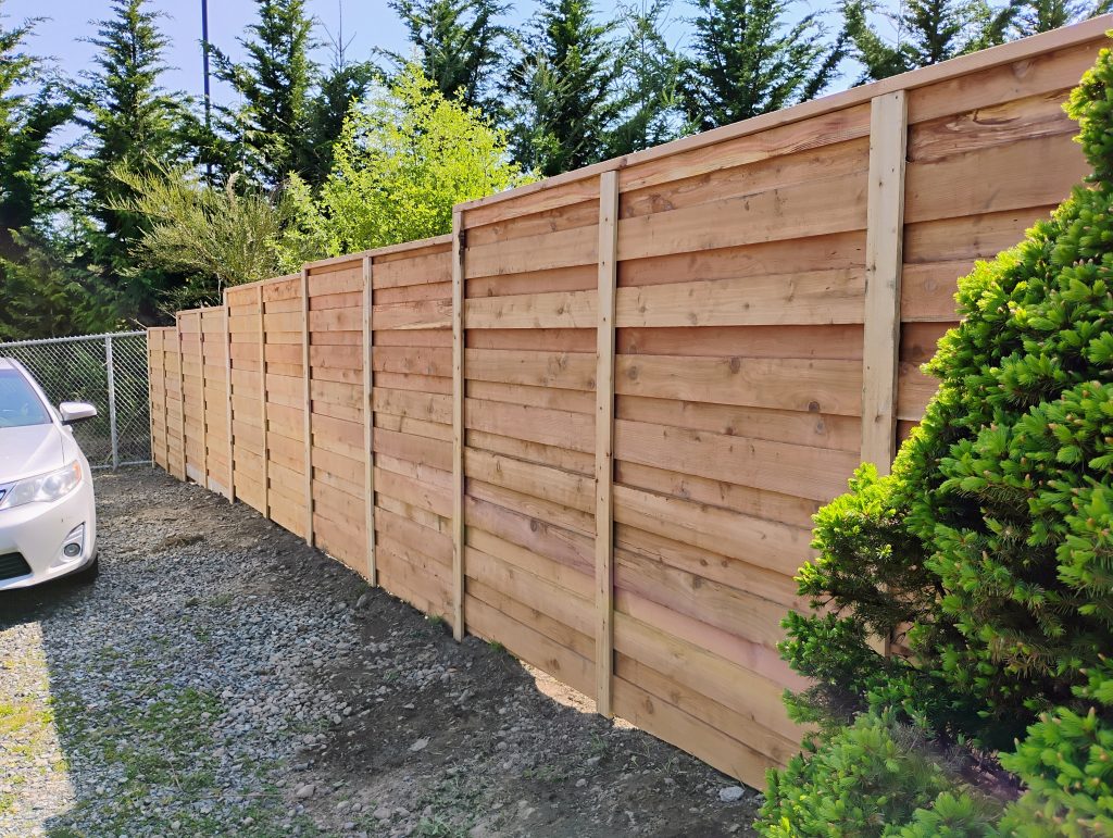 Horizontal Cedar fence