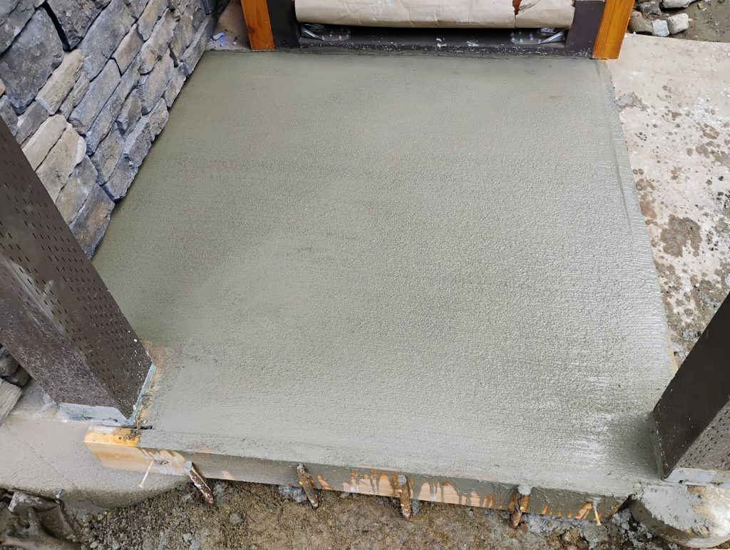 concrete landing pad