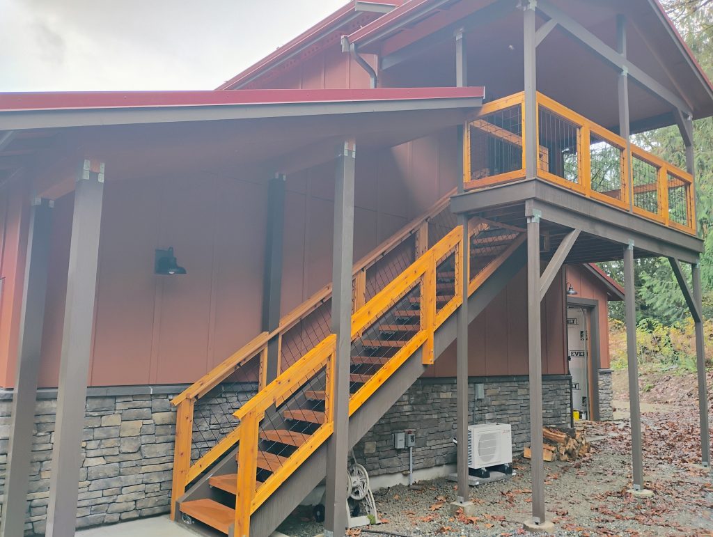 ADU Stairs and Deck Leading to the Loft Area