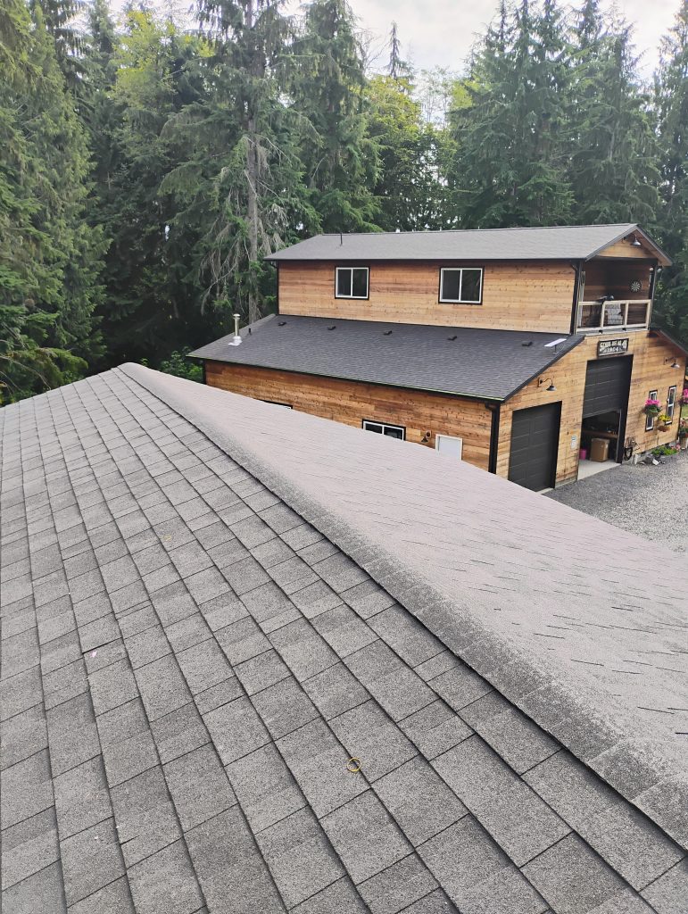 brand new asphalt roofing on adu